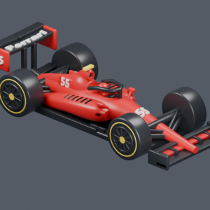 Carro de F1 marca Ferrari número 55